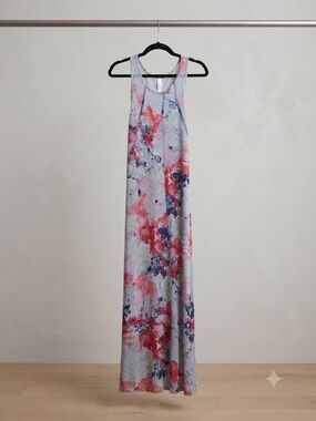DKNY Jeans grey floral maxi tank dress